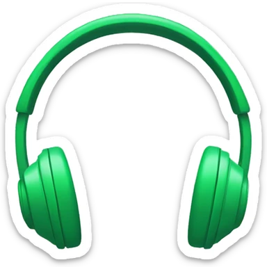 Green Headphones sticker