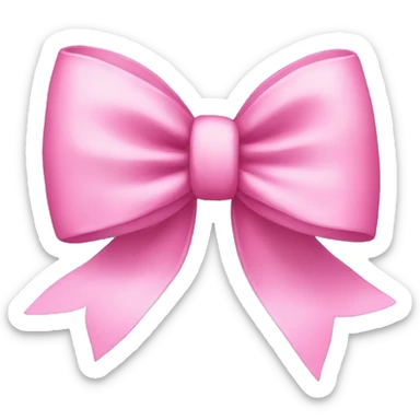 Pink bow sticker