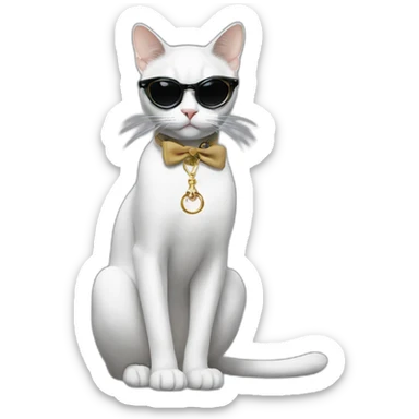 dior fashionable cat sticker