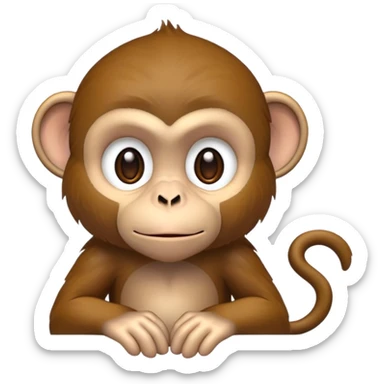 Monkey patiently waiting  sticker
