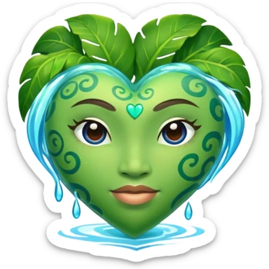 heart of te fiti Moana sticker