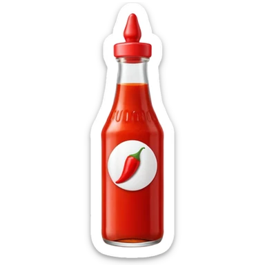Thai style sweet chilli sauce in a glass bottle sticker