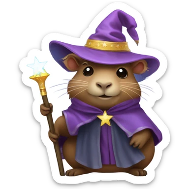 capybara wizard sticker