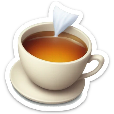 a cup of tea in the Halloween style sticker