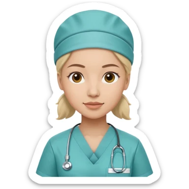 A smart female surgeon sticker