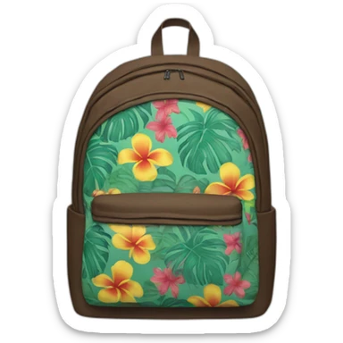 hawaian t-shirt in backpack sticker