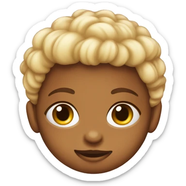 Bebe con chupete con coletas sticker