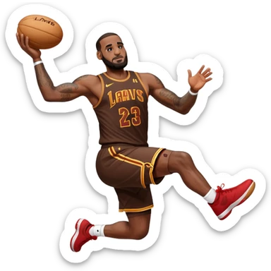 Make LeBron dunking a potato  sticker