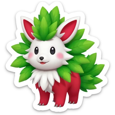  Fey Toony Sprigatito-Shaymin-fusion-hybrid sticker