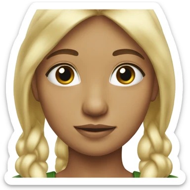 an elf girl blonde hair sticker