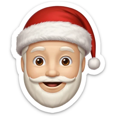 man with santa cap  sticker