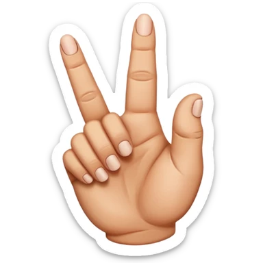 middle finger by side sticker