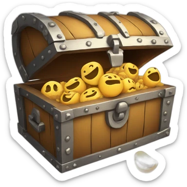 treasure chest with teeth sticker