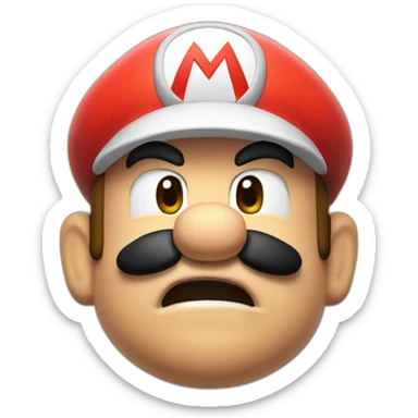 Mario qui fumes sticker