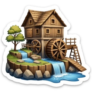 Moulin a eau sticker