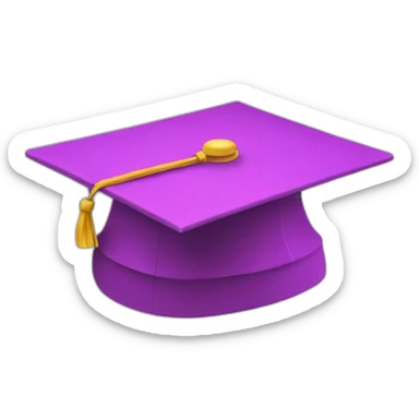 Education hat 3d sticker
