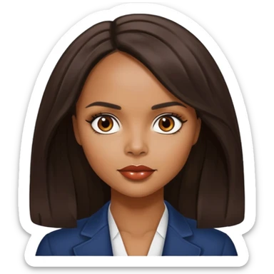 Sharon Leal with long dark brown hair sticker