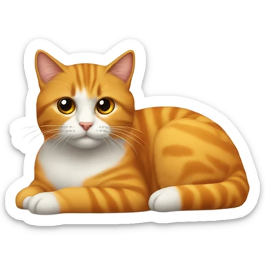 Gato laranja com gato siames peludo sticker