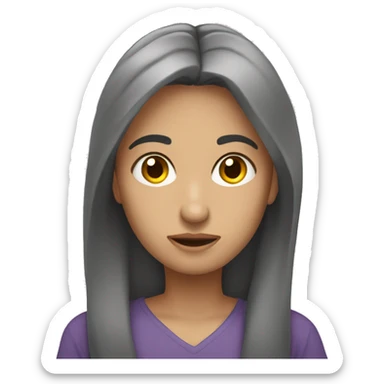 Una persona enojada pero a la vez triste sticker