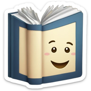 Book with happy face sticker
