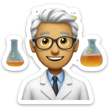 scientist in a lab sticker