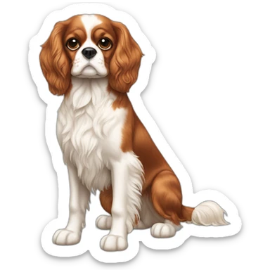dog Cavalier King Charles Spaniel full body sticker