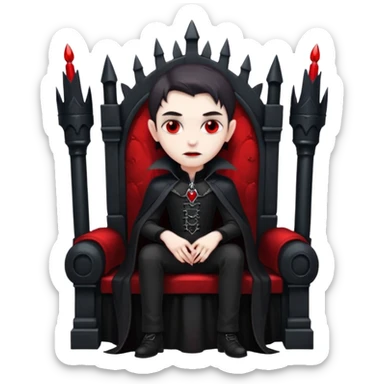 real vampire in a throne sticker