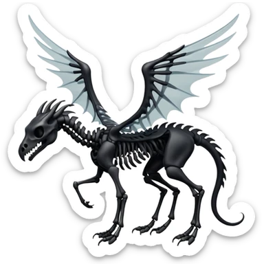 thestral: Winged horses visible only to those who have witnessed death and understand its significance. sticker