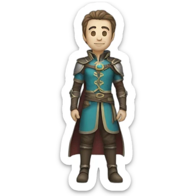 Cosplay arched back tall figurine sticker