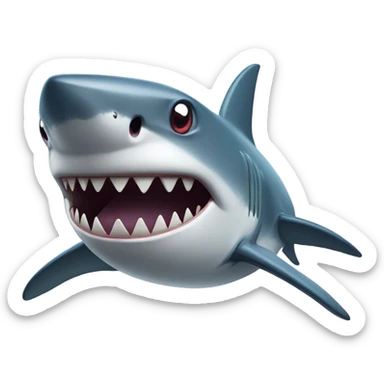 Shark with 17 eyes sticker