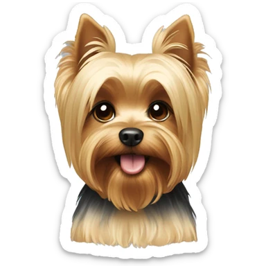 Blonde yorkie sticker