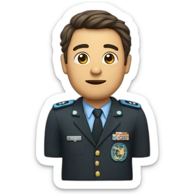 Un mec qui hurle avec un w sur le front sticker