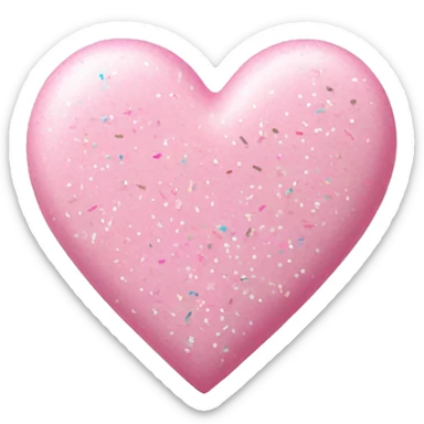 light pink heart with sprinkle sticker