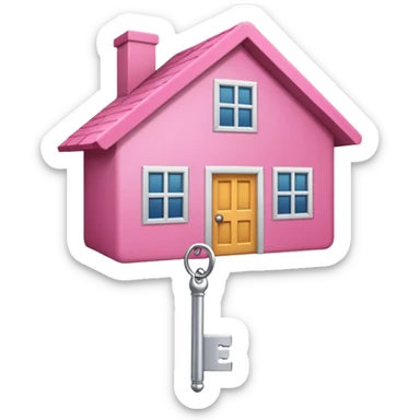 pink house key emoji sticker
