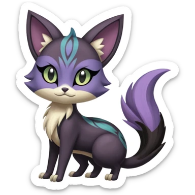Meloetta-Purrloin-Nargacuga-Pokémon-Fakémon-fusion-hybrid-creature sticker