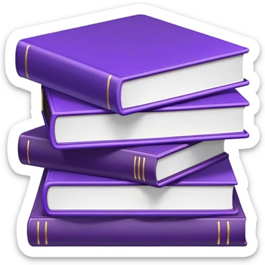 violet 3 books sticker
