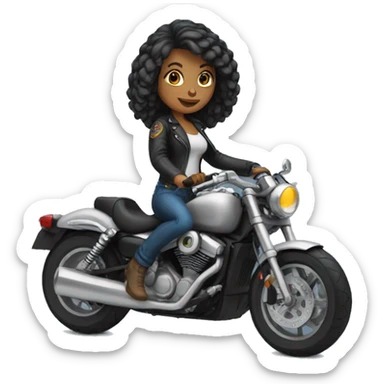 Biker girl sticker