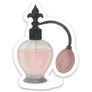 BLACKPINK-inspired gothic perfume atomizer, no hearts, dreamy and elegant, black and pink sticker