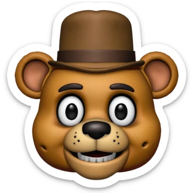 Freddy Fazbear (small hat) from Five Nights At Freddy's Movie sticker