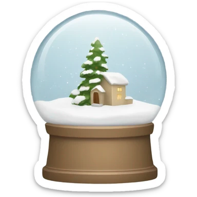 Beige snow globe  sticker