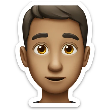 Boy with crooked nose sticker