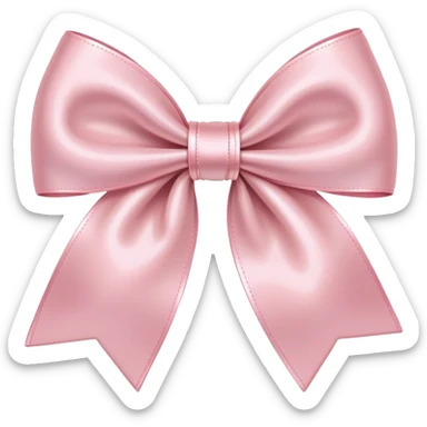 A light pink bow  sticker
