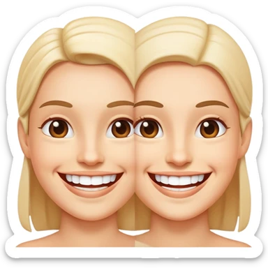 Before and after success transformation with happy client sticker