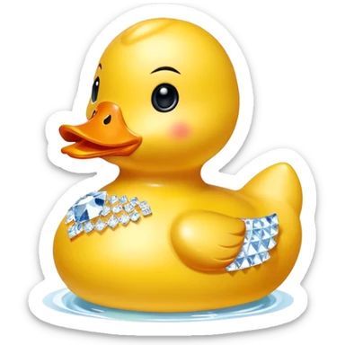 Swarovski rubber duck sticker