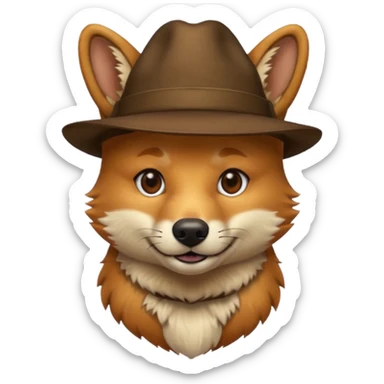 Dingo bird with hat sticker
