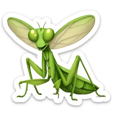 Praying mantis hahahahhaa angry sticker