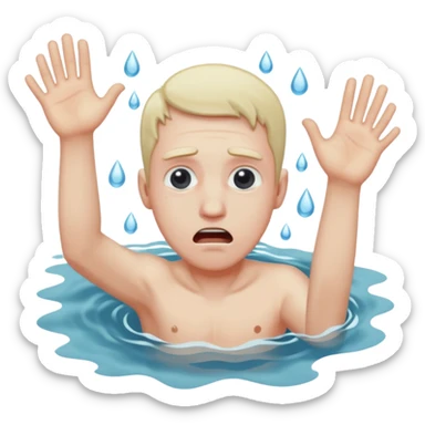 man drowning sticker