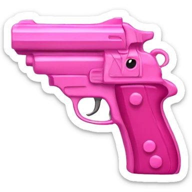 pink pistol with  pink bow sticker
