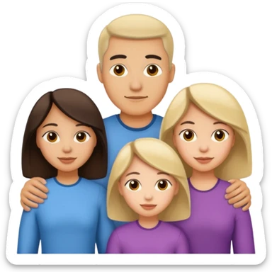 Light skin Hispanic family of 6 mom, dad, two 20 yr old daughters, 20 year old son, and 10 year old daughter sticker