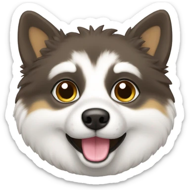 spitz alemão branco sticker